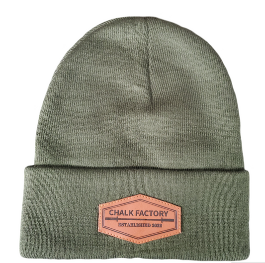 Leather Patch Beanies