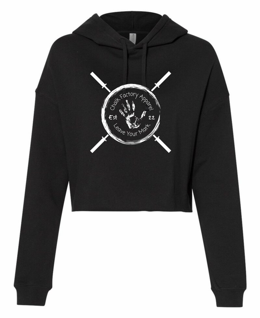Crossed Barbell Lightweight Cropped Hoodie