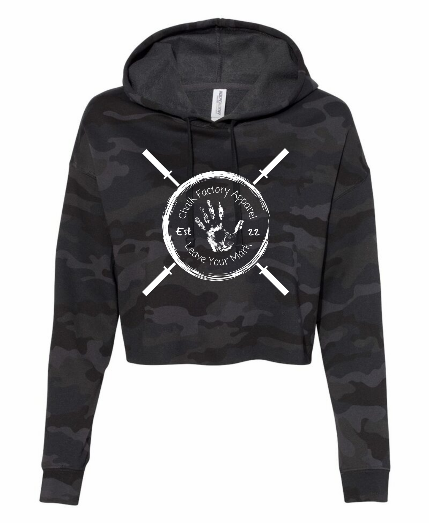 Crossed Barbell Lightweight Cropped Hoodie