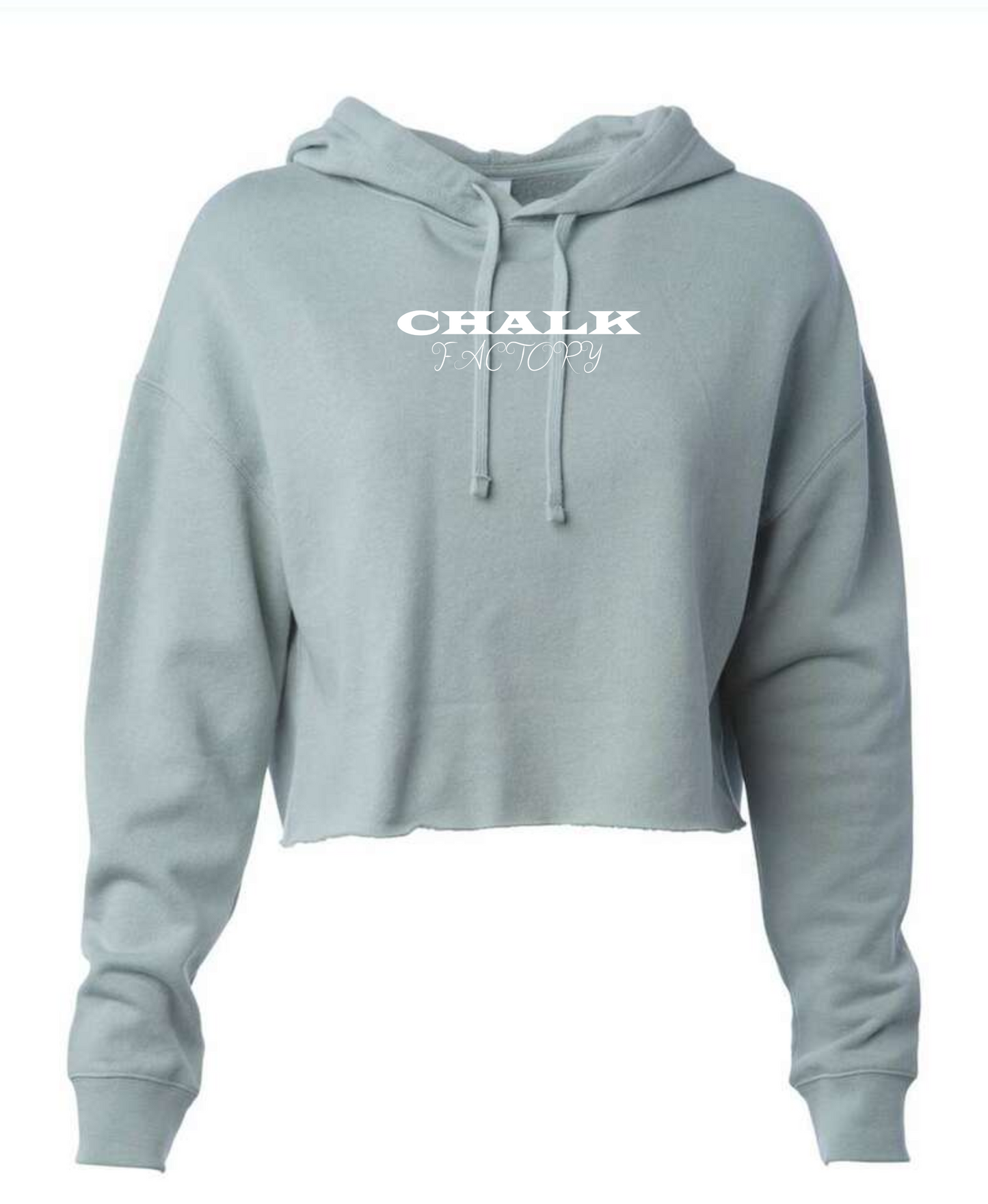 Chalk Factory Lightweight Cropped Hoodie