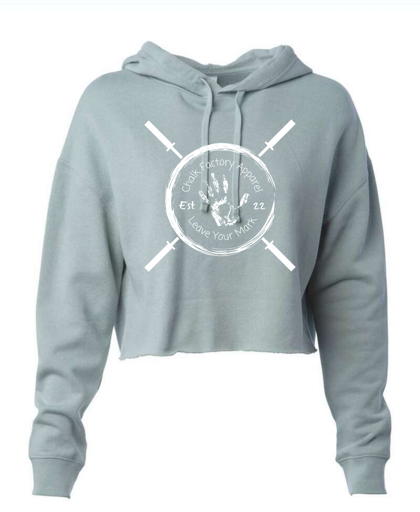 Crossed Barbell Lightweight Cropped Hoodie