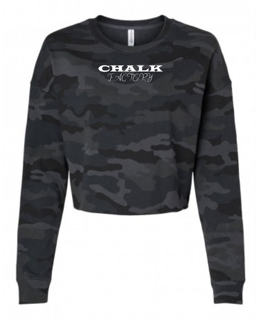 Chalk Factory Cropped Crew Neck