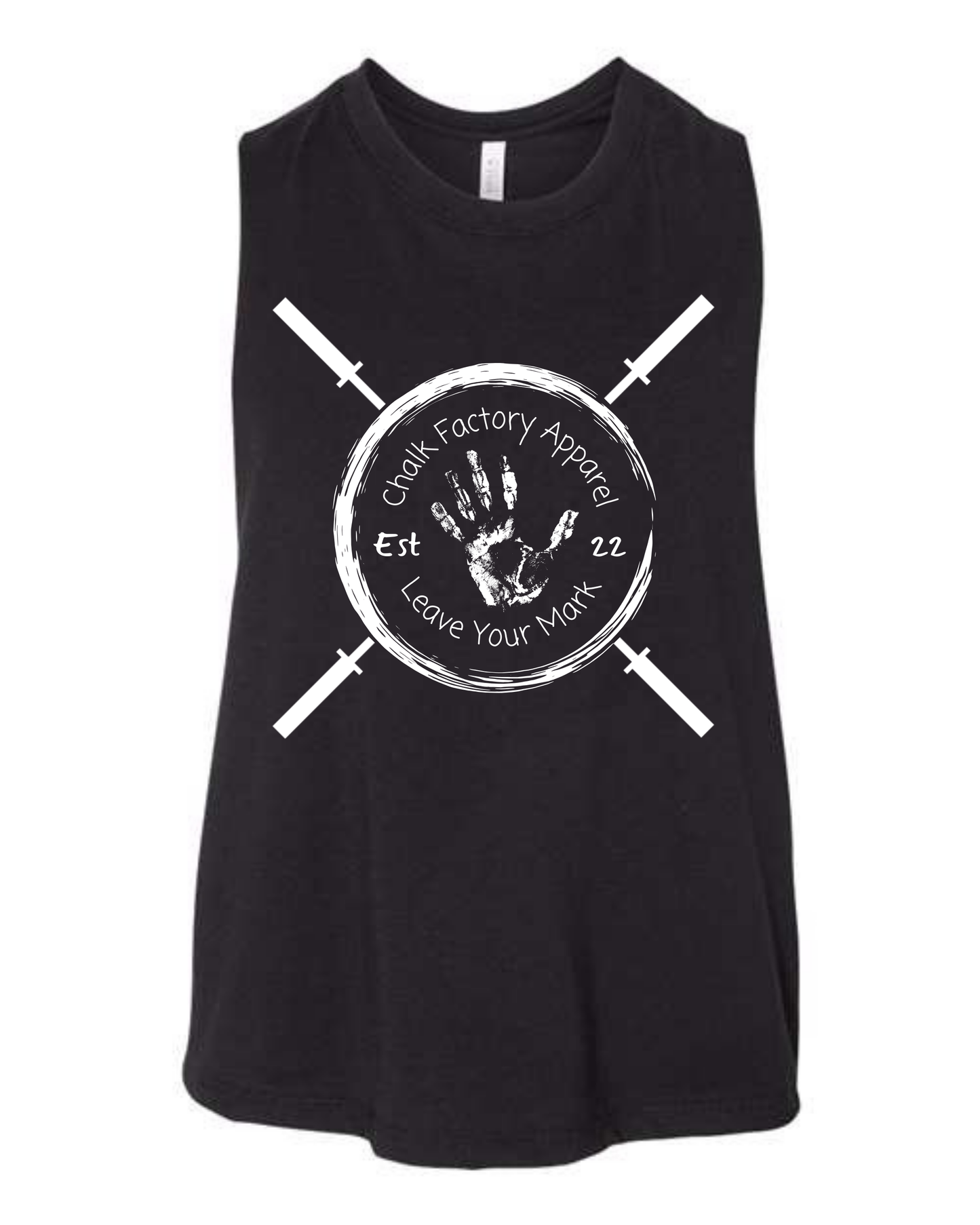 Crossed Barbell Crop Tank