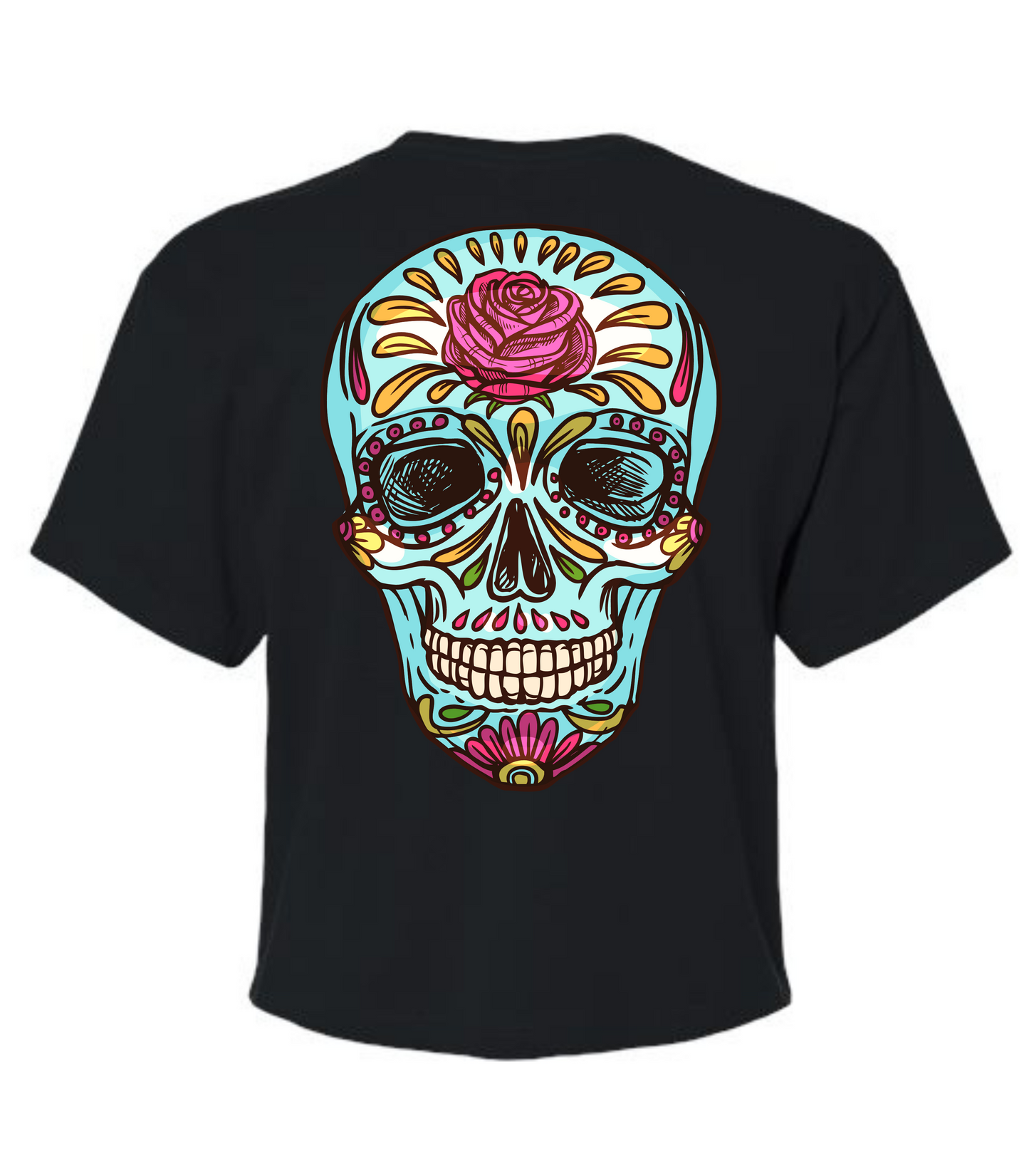 Painted Skull Crop Top