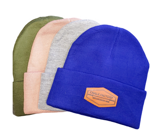 Leather Patch Beanies