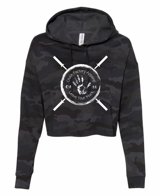 Crossed Barbell Lightweight Cropped Hoodie