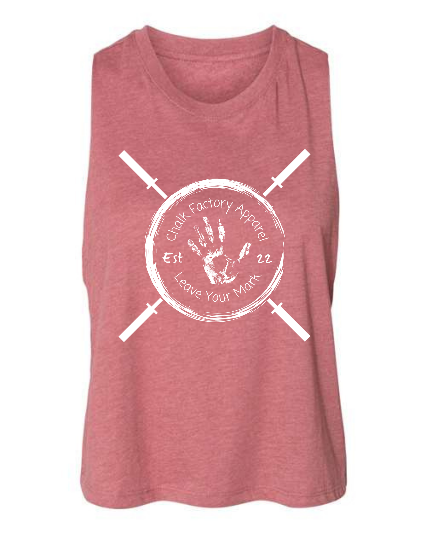 Crossed Barbell Crop Tank