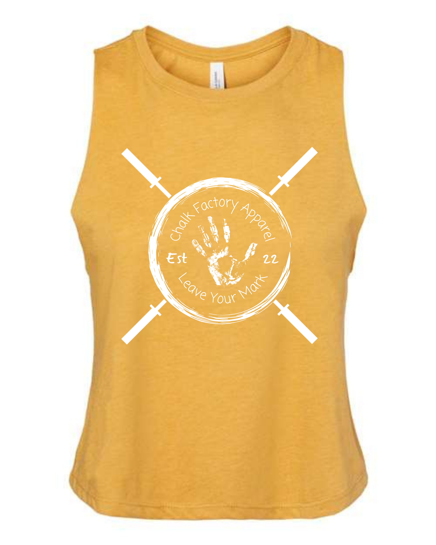 Crossed Barbell Crop Tank