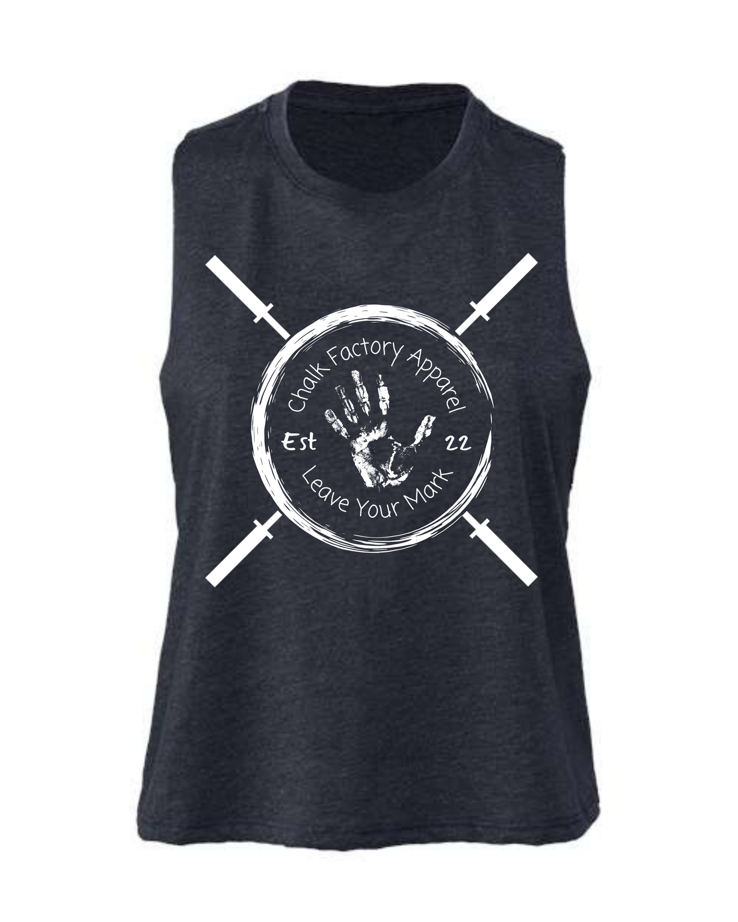 Crossed Barbell Crop Tank