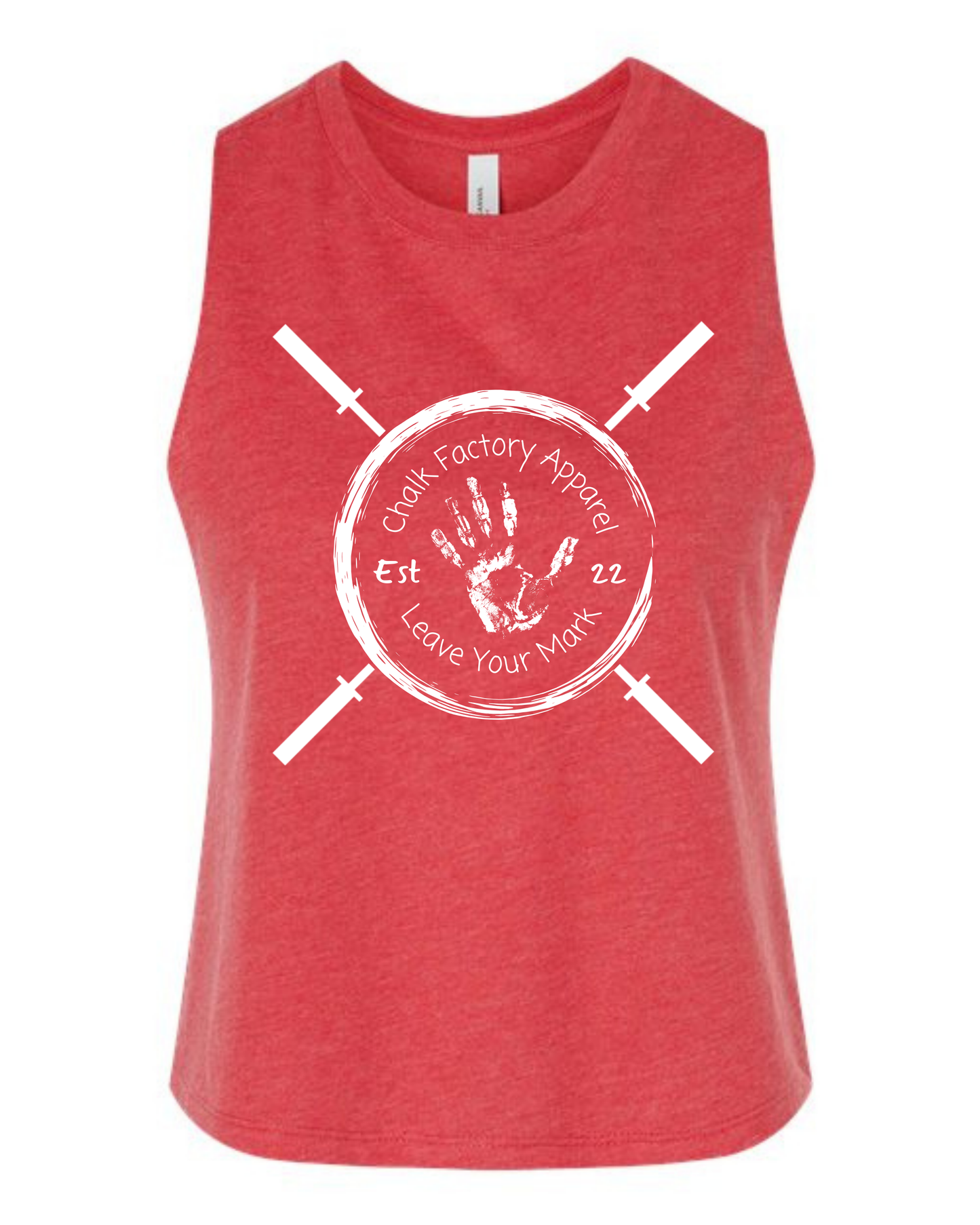 Crossed Barbell Crop Tank