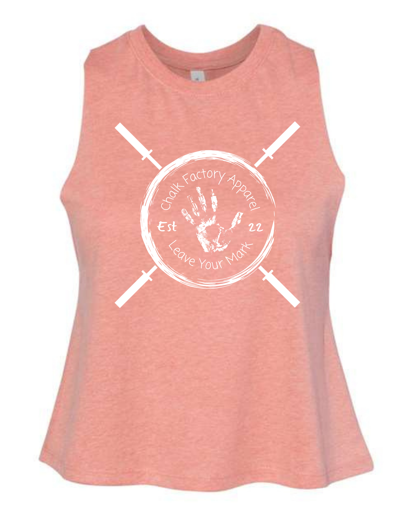 Crossed Barbell Crop Tank