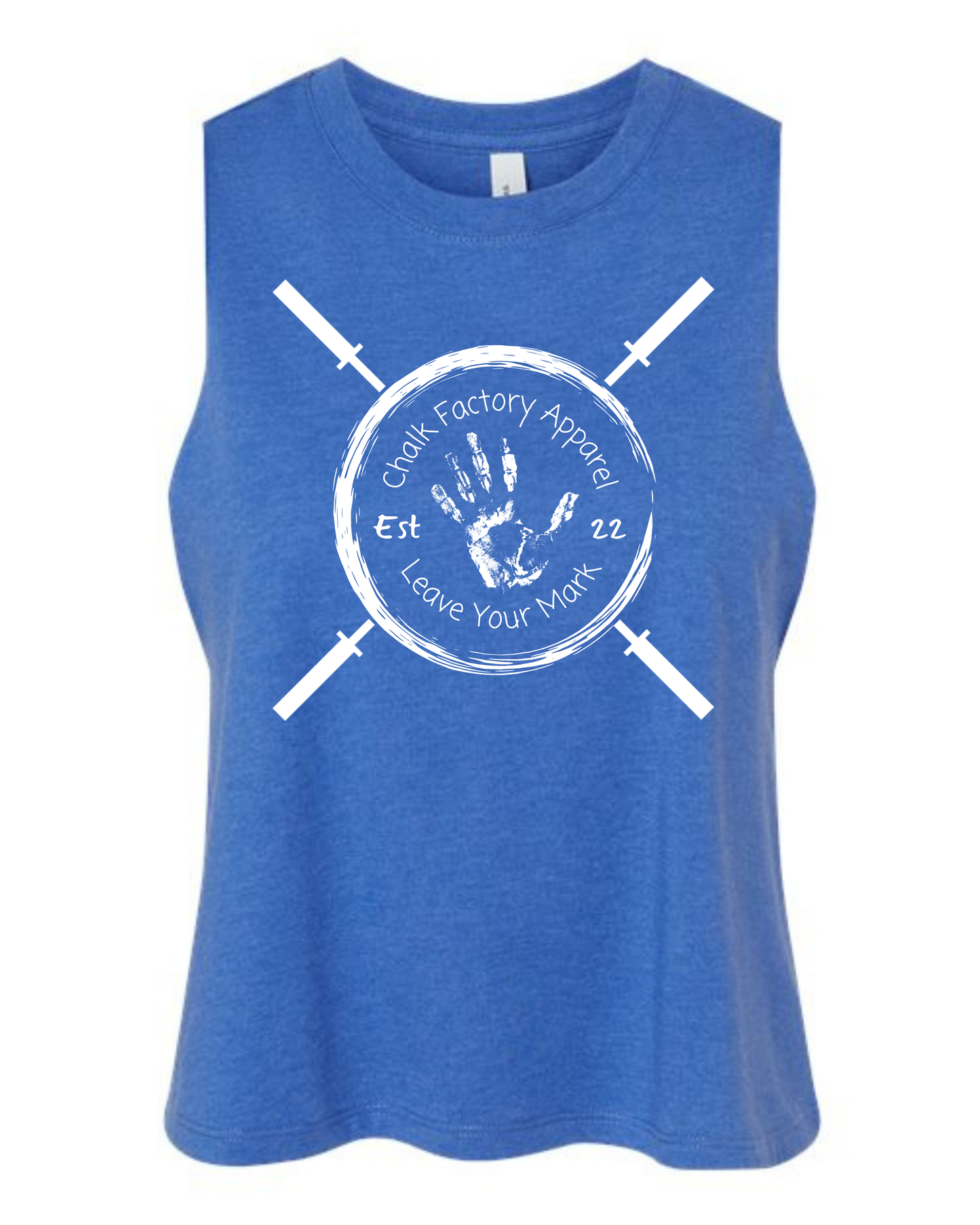 Crossed Barbell Crop Tank