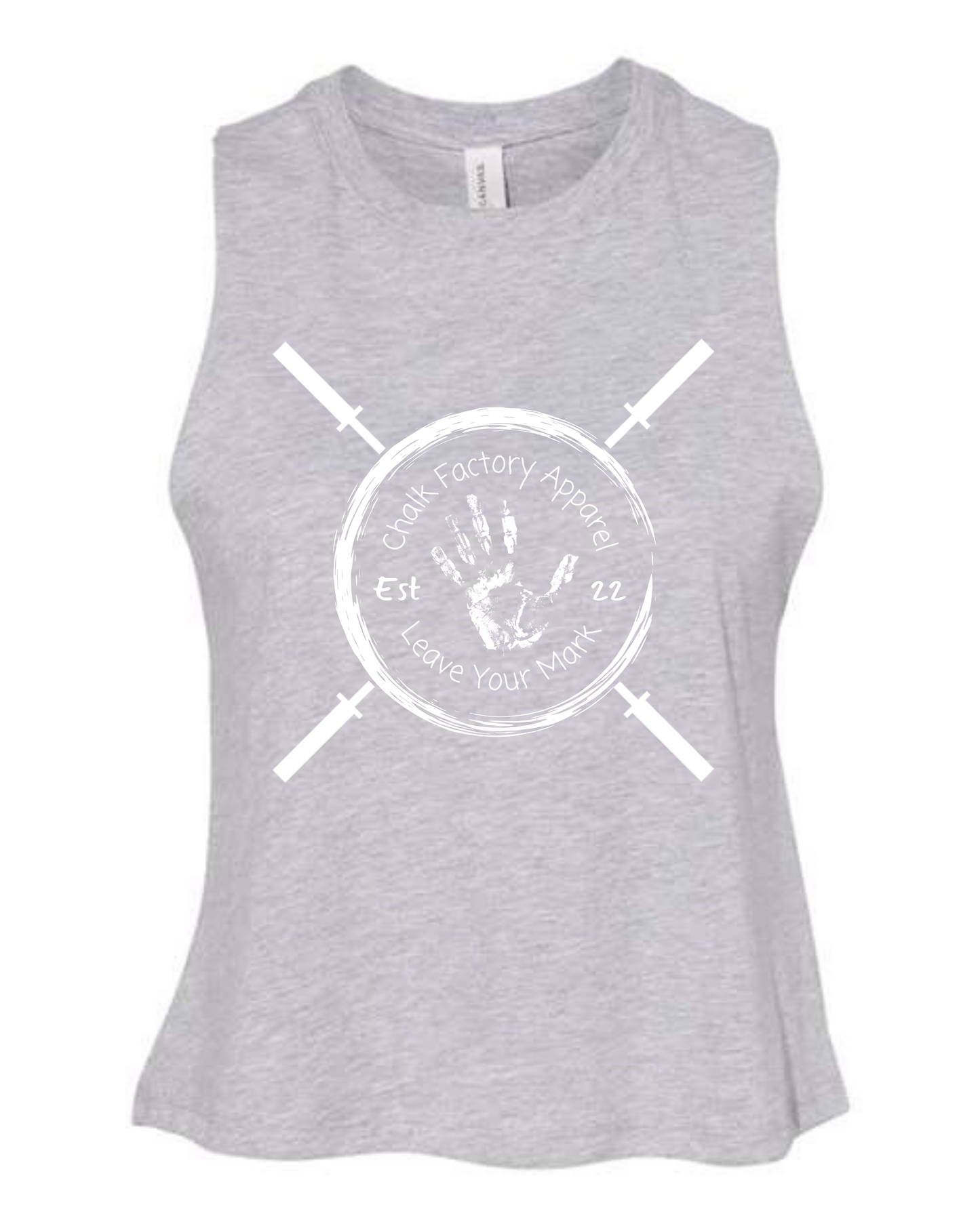 Crossed Barbell Crop Tank