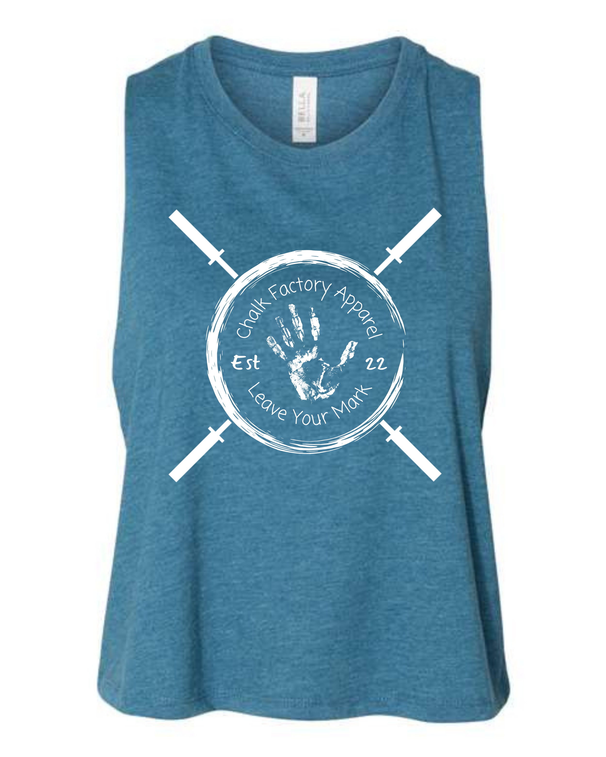 Crossed Barbell Crop Tank – Chalk Factory Apparel