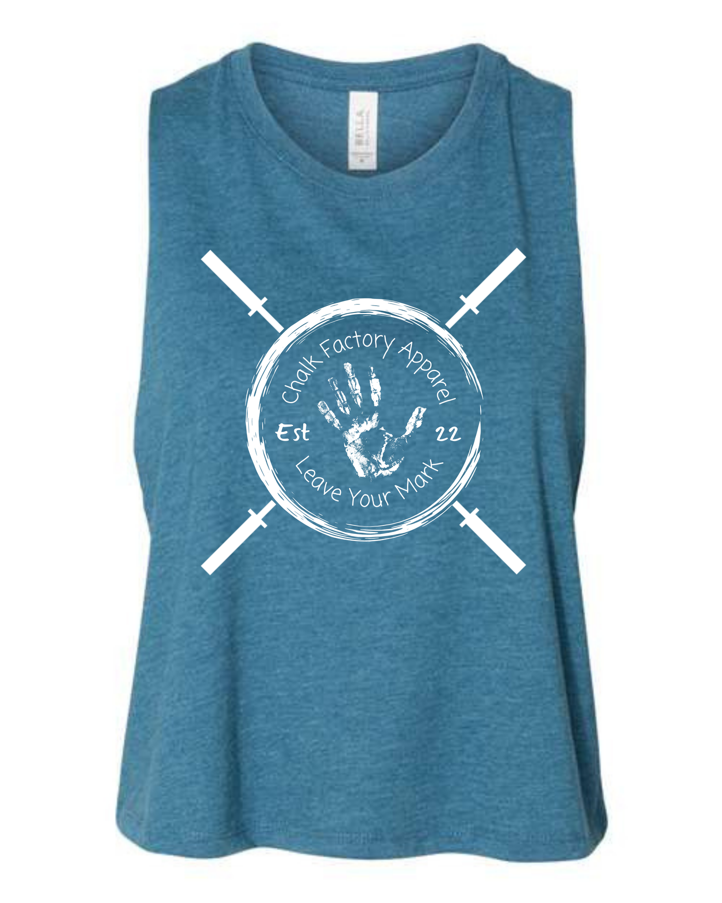 Crossed Barbell Crop Tank