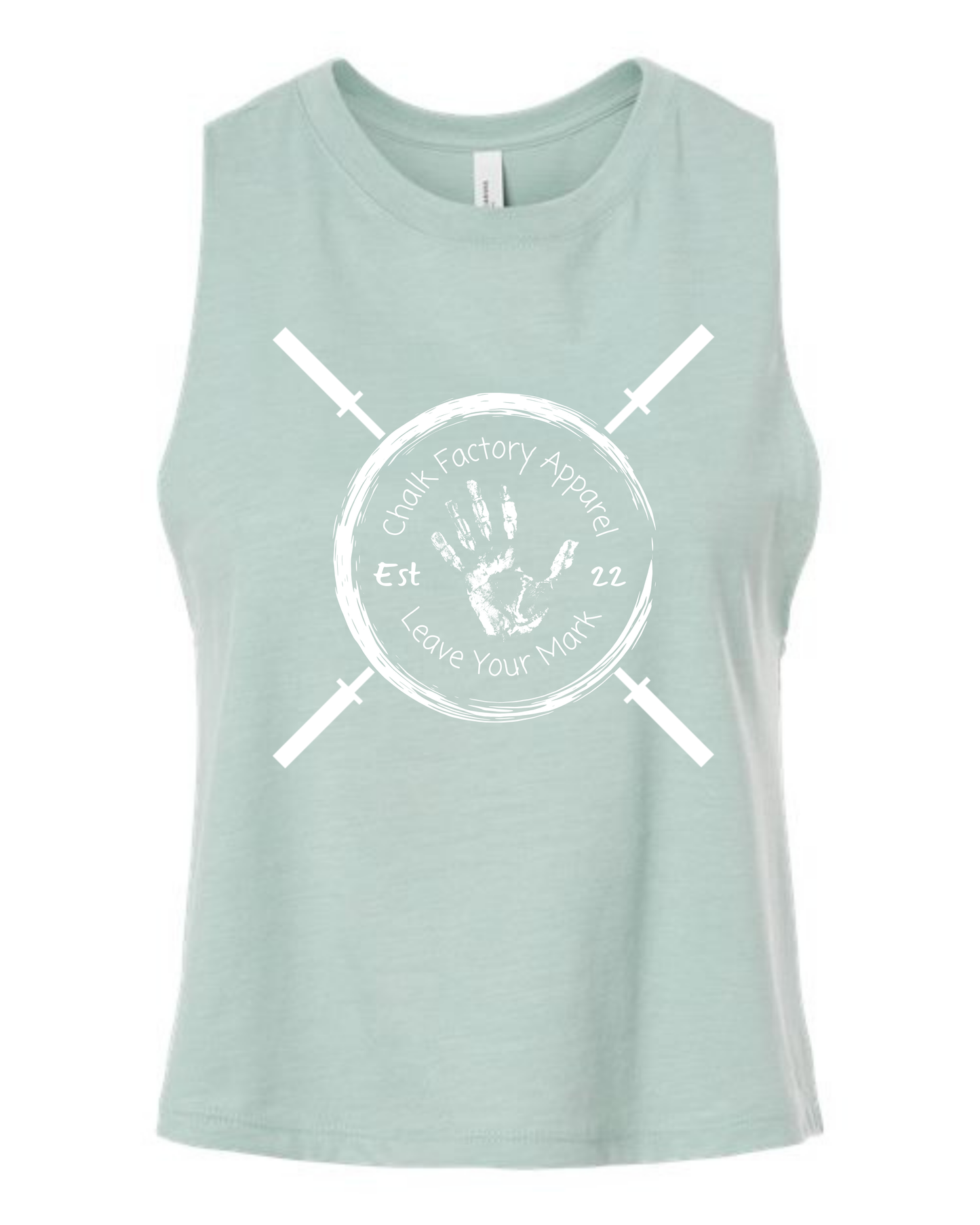 Crossed Barbell Crop Tank