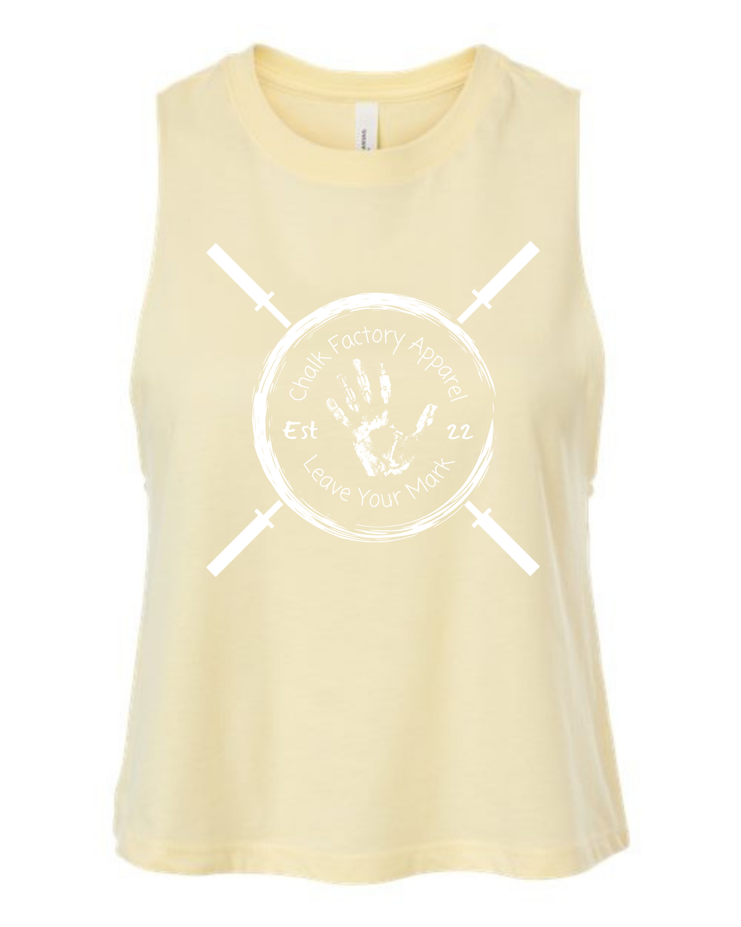 Crossed Barbell Crop Tank