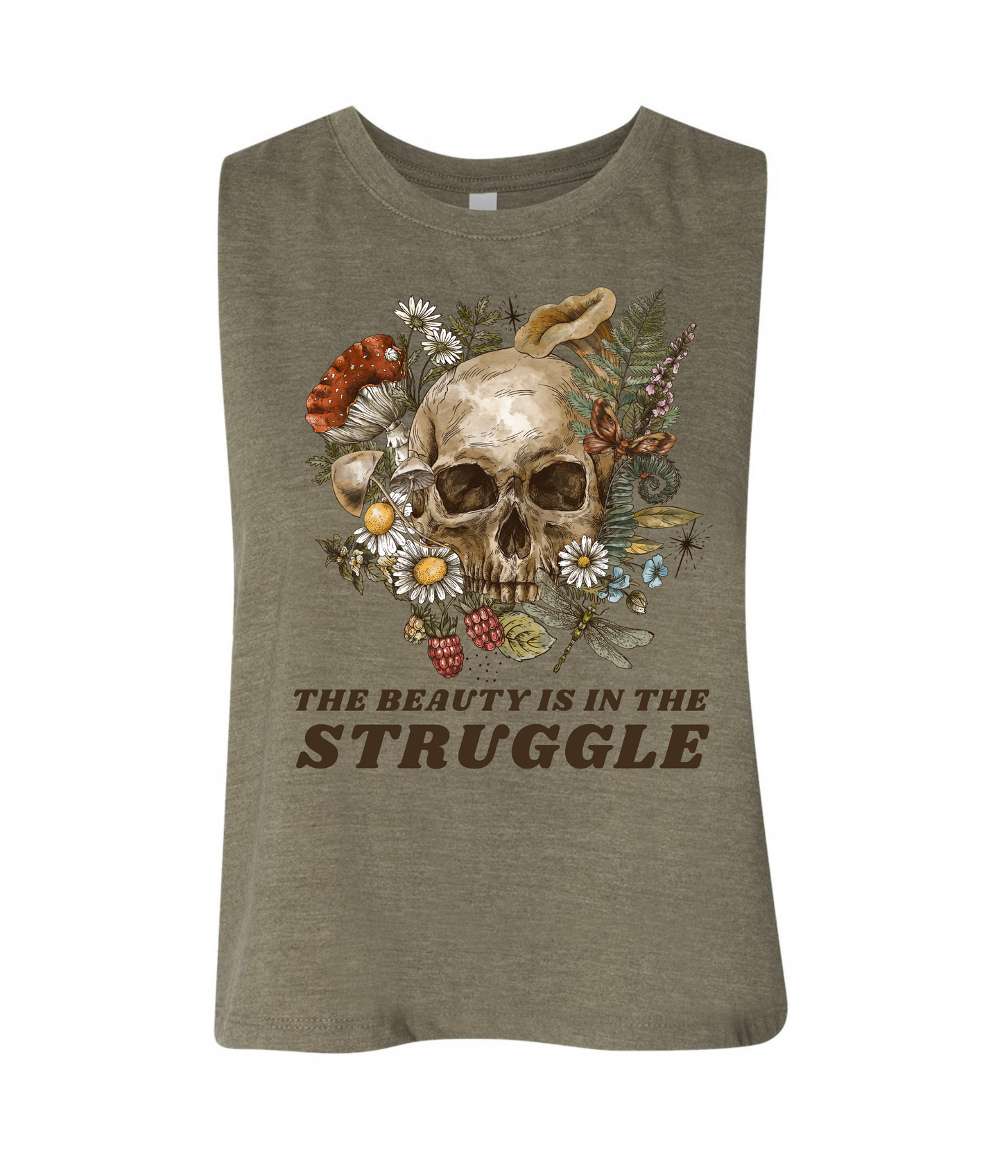 Beauty is in the Struggle Crop Tank