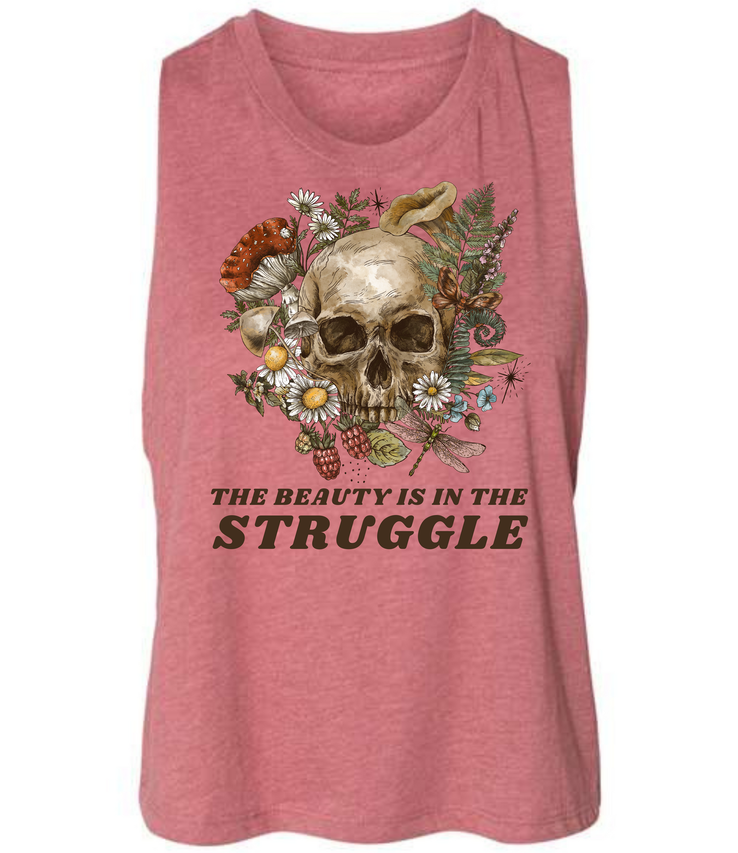 Beauty is in the Struggle Crop Tank