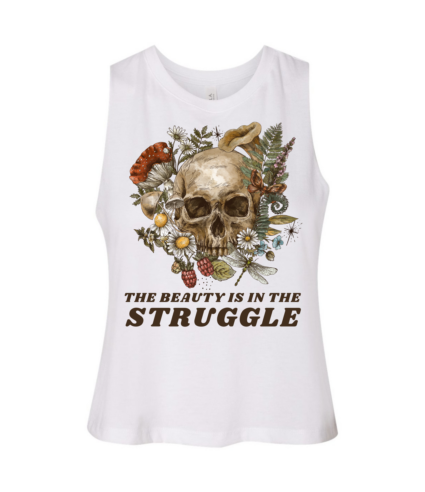 Beauty is in the Struggle Crop Tank